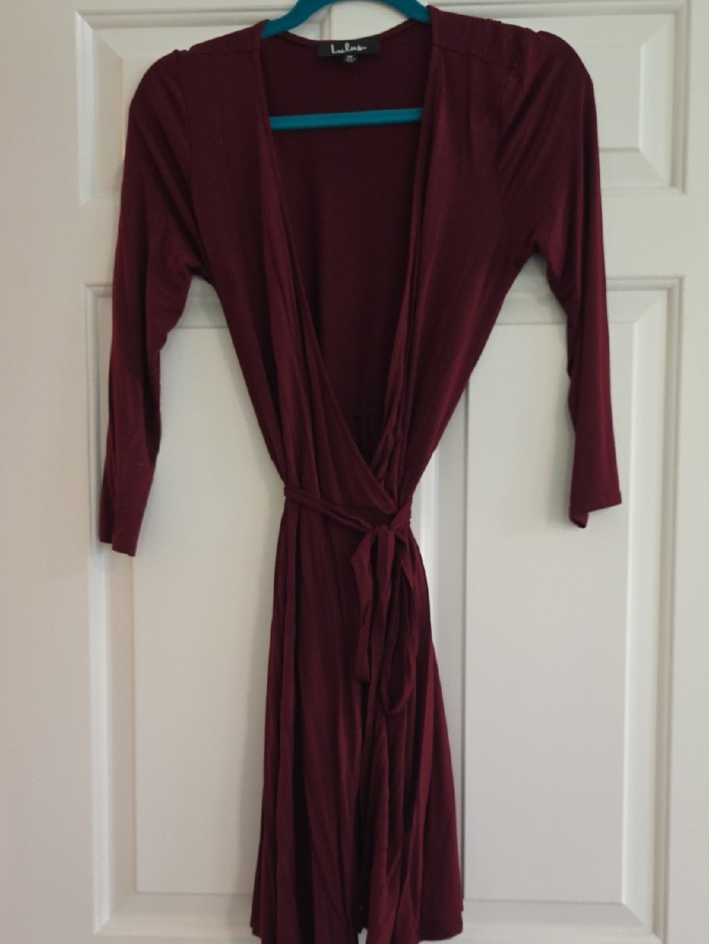 Lulu's Burgundy Wrap Dress
